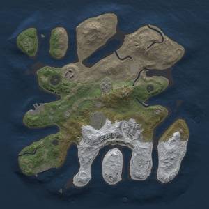 Thumbnail Rust Map: Procedural Map, Size: 3000, Seed: 1354662491, 13 Monuments