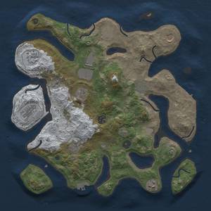 Thumbnail Rust Map: Procedural Map, Size: 3700, Seed: 4570344, 19 Monuments