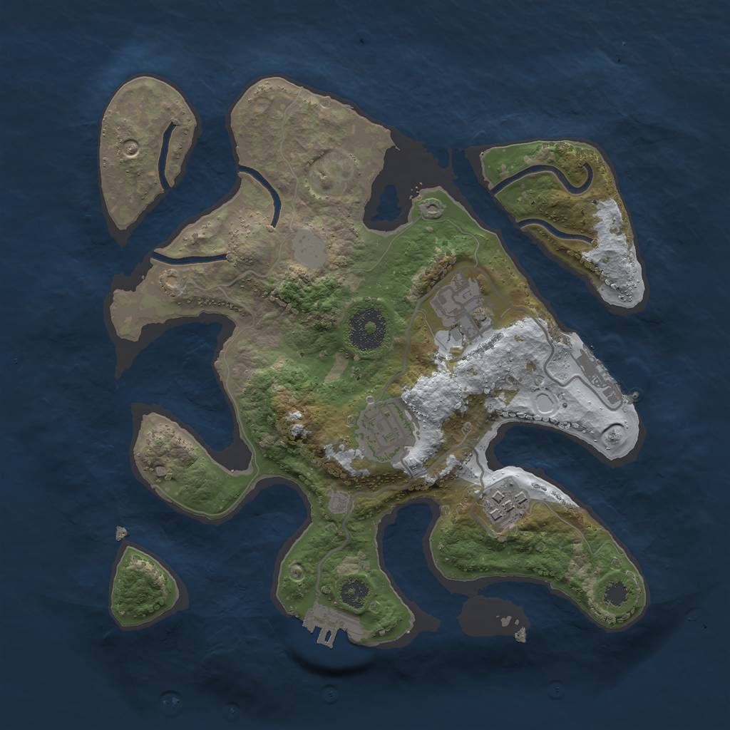 Rust Map: Procedural Map, Size: 2700, Seed: 59, 10 Monuments