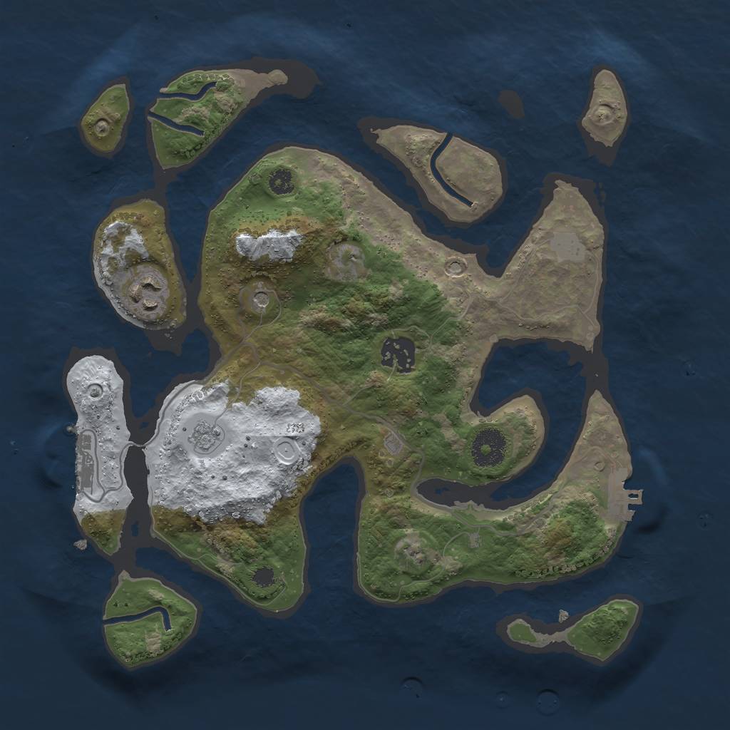 Rust Map: Procedural Map, Size: 3000, Seed: 96243863, 11 Monuments