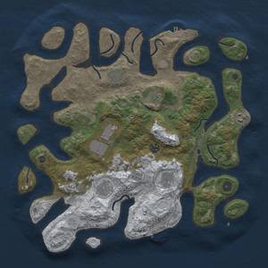 Thumbnail Rust Map: Procedural Map, Size: 4000, Seed: 188, 17 Monuments