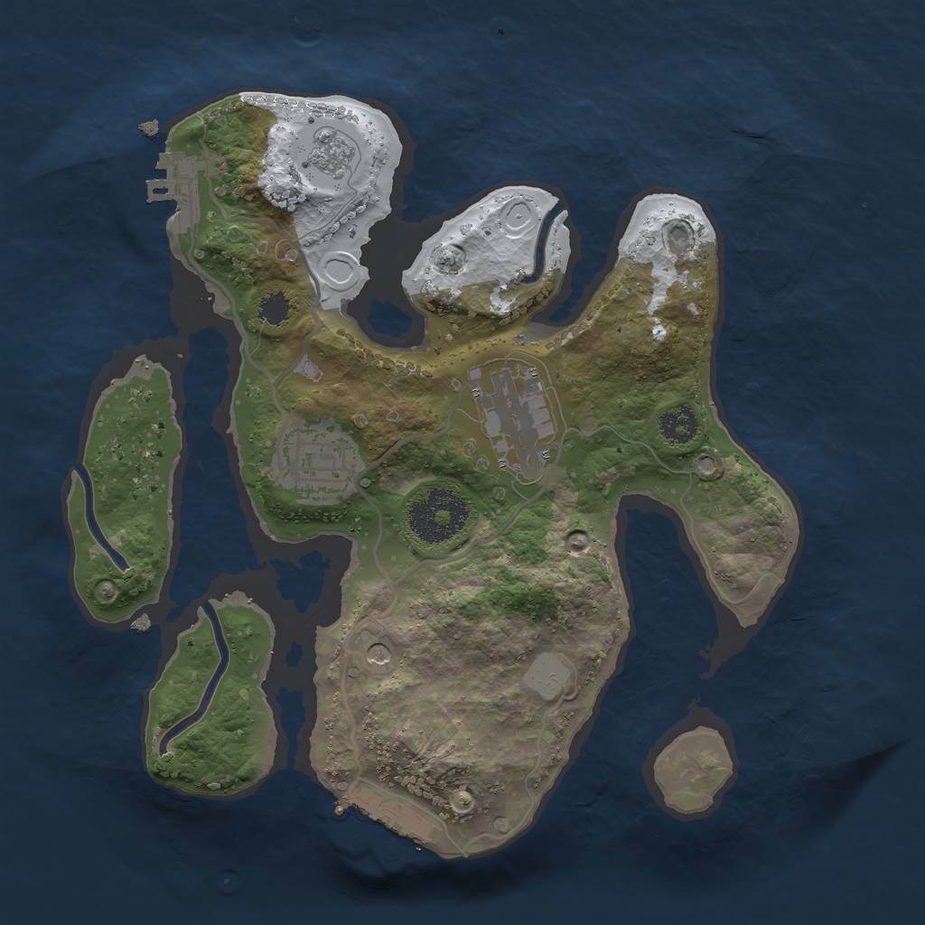 Rust Map: Procedural Map, Size: 2500, Seed: 103, 11 Monuments