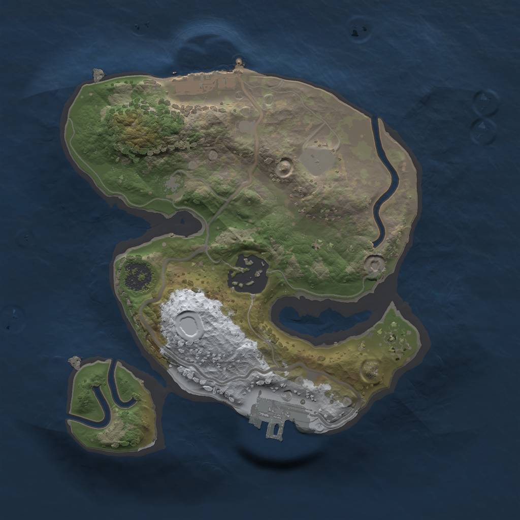 Rust Map: Procedural Map, Size: 1900, Seed: 1083488158, 8 Monuments