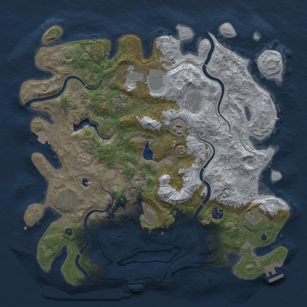 Rust Map: Procedural Map, Size: 4010, Seed: 4125, 15 Monuments