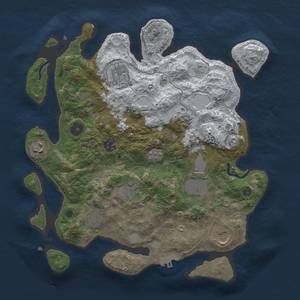 Thumbnail Rust Map: Procedural Map, Size: 3500, Seed: 6829822, 17 Monuments