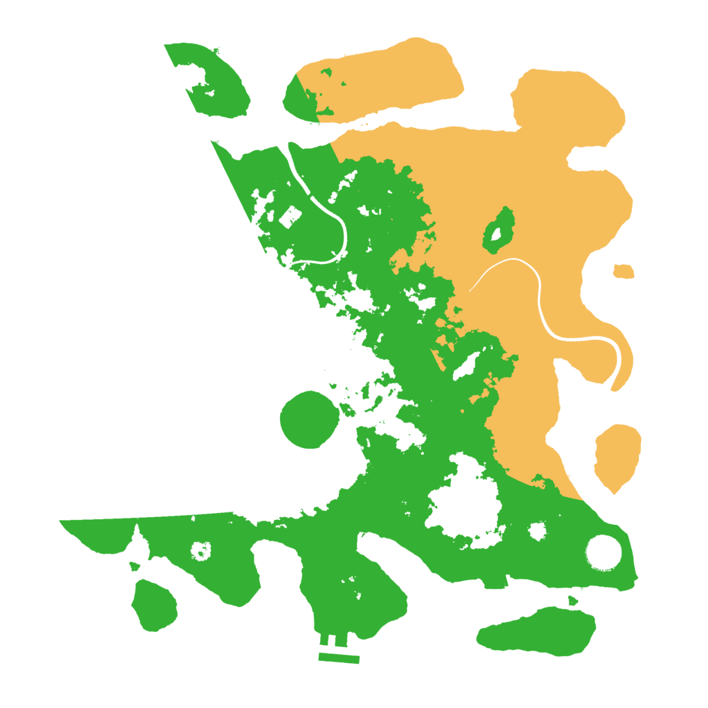 Biome Rust Map: Procedural Map, Size: 3500, Seed: 799295242