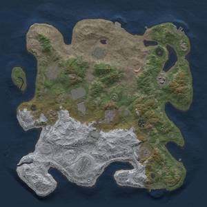 Thumbnail Rust Map: Procedural Map, Size: 3700, Seed: 2147483647, 19 Monuments
