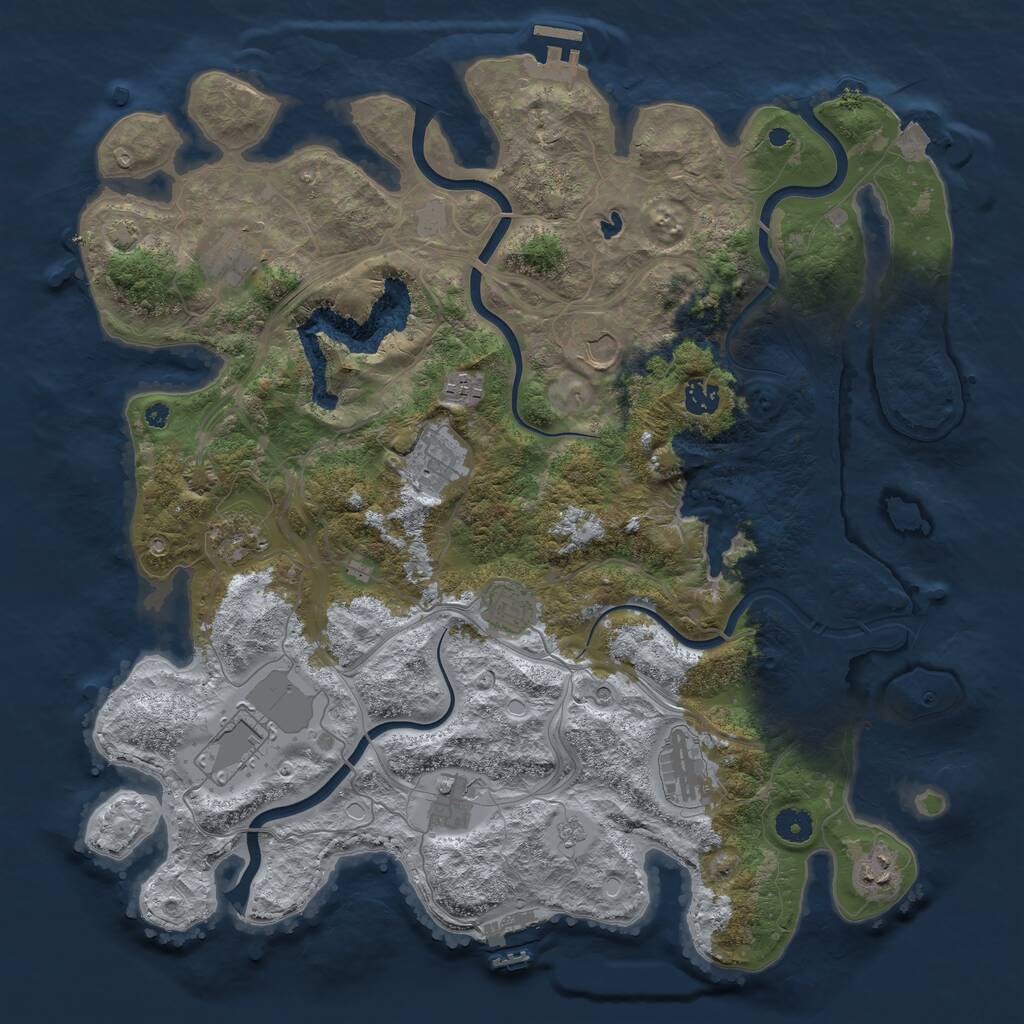 Rust Map: Procedural Map, Size: 4250, Seed: 479871, 17 Monuments