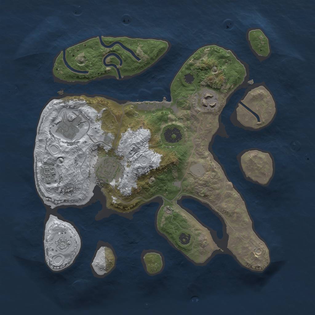 Rust Map: Procedural Map, Size: 2800, Seed: 56486498, 11 Monuments