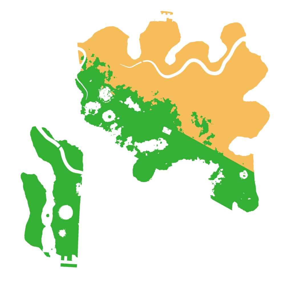 Biome Rust Map: Procedural Map, Size: 3600, Seed: 43