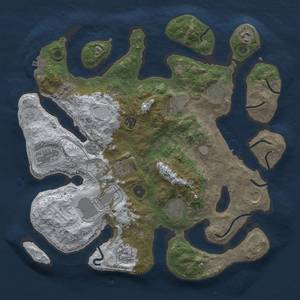 Thumbnail Rust Map: Procedural Map, Size: 3850, Seed: 1527568166, 20 Monuments