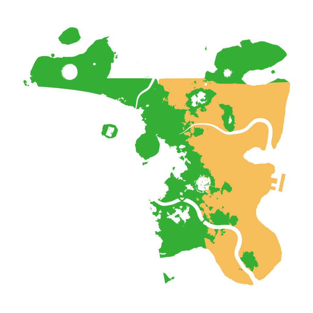 Biome Rust Map: Procedural Map, Size: 3500, Seed: 184395741
