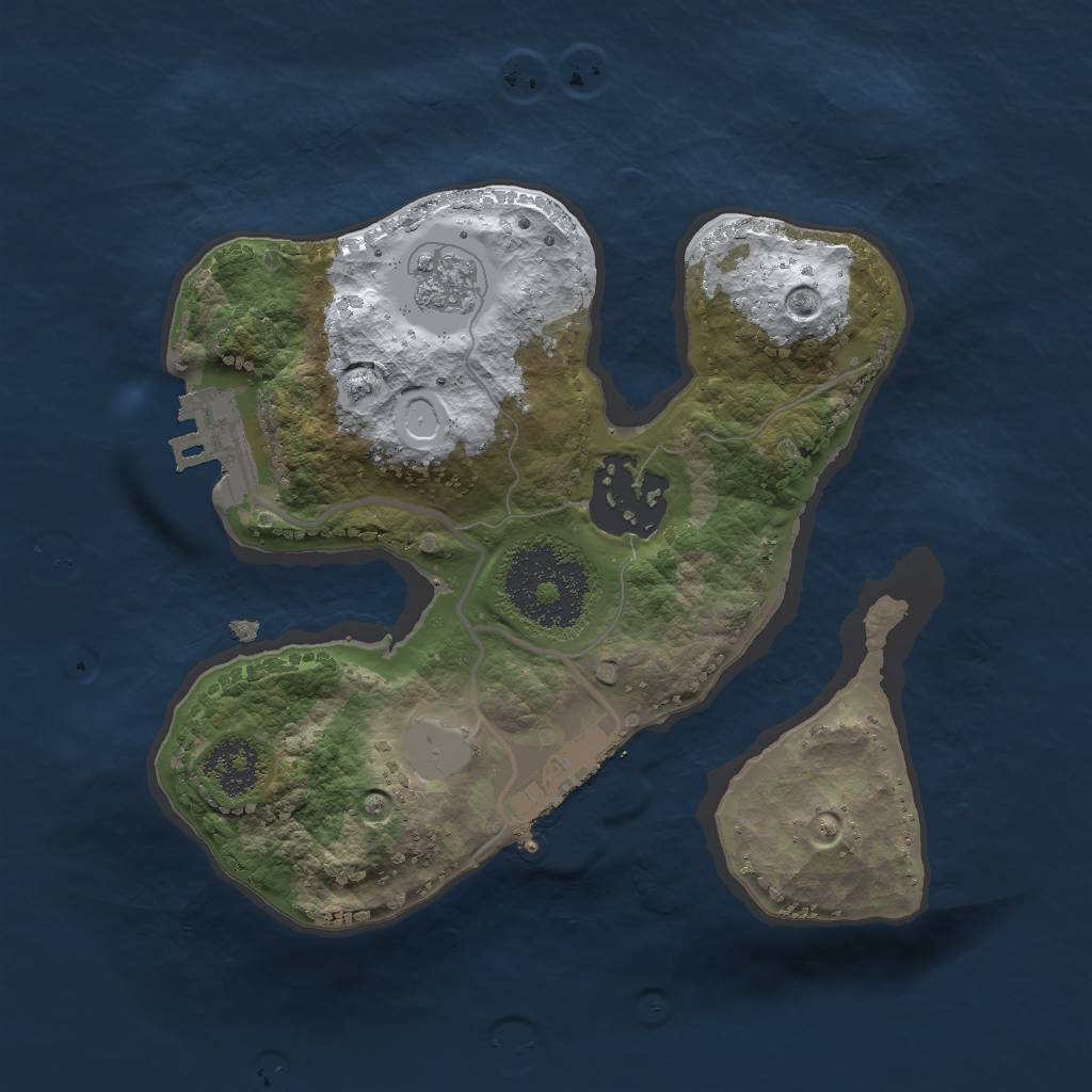 Rust Map: Procedural Map, Size: 2000, Seed: 6861, 9 Monuments