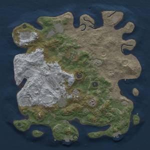 Thumbnail Rust Map: Procedural Map, Size: 4000, Seed: 598129697, 18 Monuments