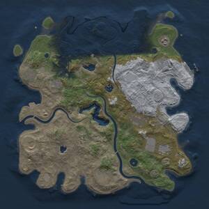 Thumbnail Rust Map: Procedural Map, Size: 4000, Seed: 40, 17 Monuments