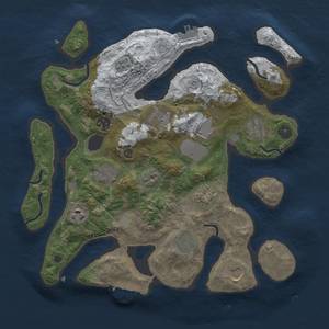 Thumbnail Rust Map: Procedural Map, Size: 3500, Seed: 1436617014, 19 Monuments