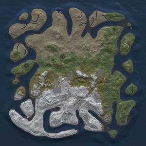 Thumbnail Rust Map: Procedural Map, Size: 4600, Seed: 33784, 19 Monuments