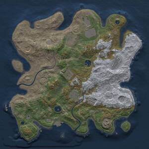 Thumbnail Rust Map: Procedural Map, Size: 3500, Seed: 45132, 14 Monuments