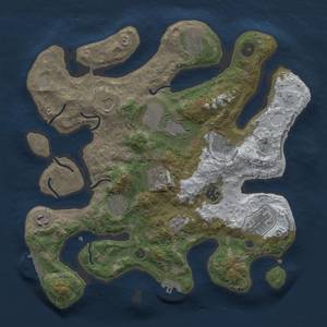 Thumbnail Rust Map: Procedural Map, Size: 3500, Seed: 45132, 19 Monuments