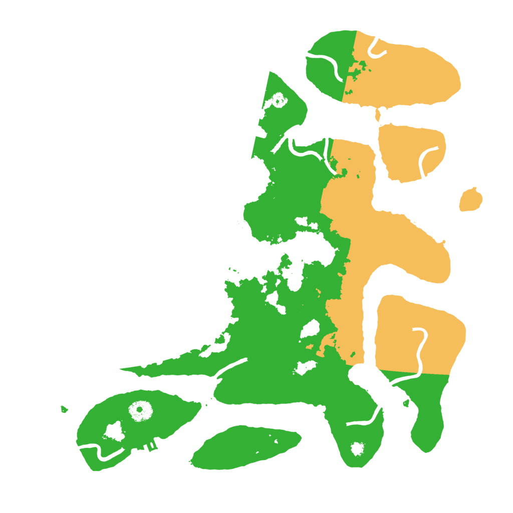 Biome Rust Map: Procedural Map, Size: 3500, Seed: 872343