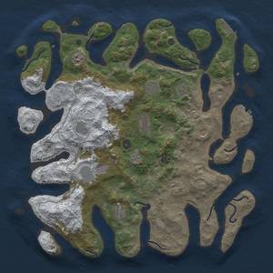 Thumbnail Rust Map: Procedural Map, Size: 4500, Seed: 326519, 20 Monuments