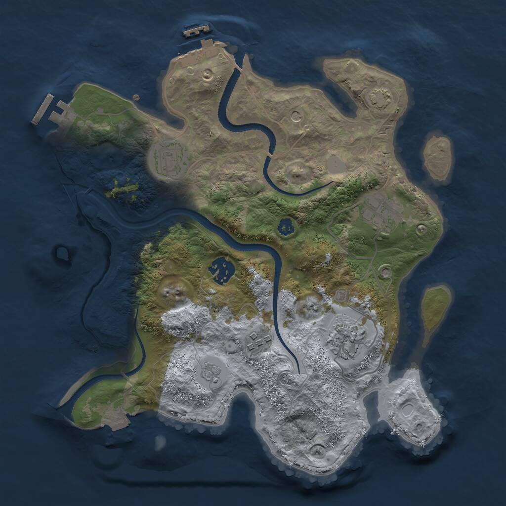 Rust Map: Procedural Map, Size: 3000, Seed: 70616301, 11 Monuments