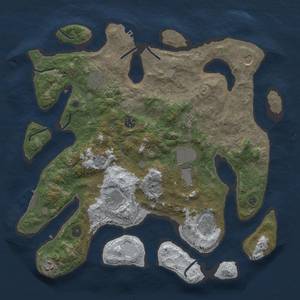 Thumbnail Rust Map: Procedural Map, Size: 4000, Seed: 2066542019, 17 Monuments