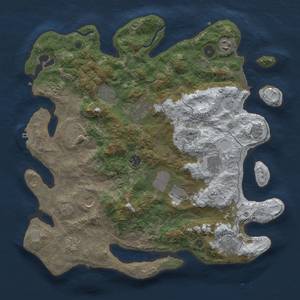 Thumbnail Rust Map: Procedural Map, Size: 4000, Seed: 1240193005, 20 Monuments