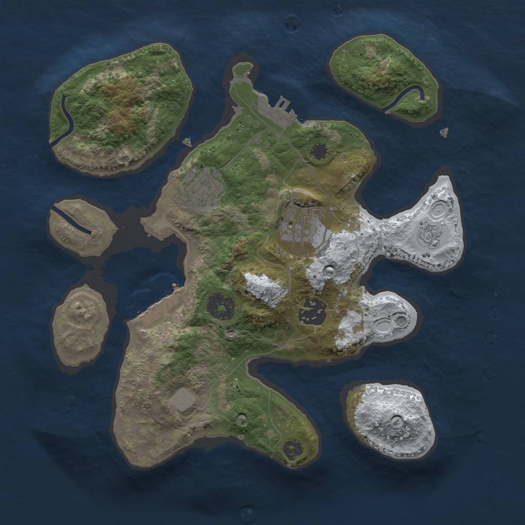 Rust Map: Procedural Map, Size: 2800, Seed: 13101987, 11 Monuments