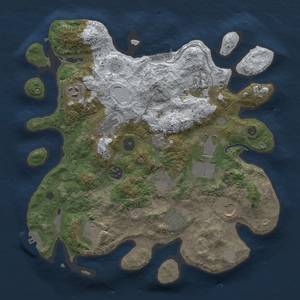 Thumbnail Rust Map: Procedural Map, Size: 3500, Seed: 1257219266, 19 Monuments