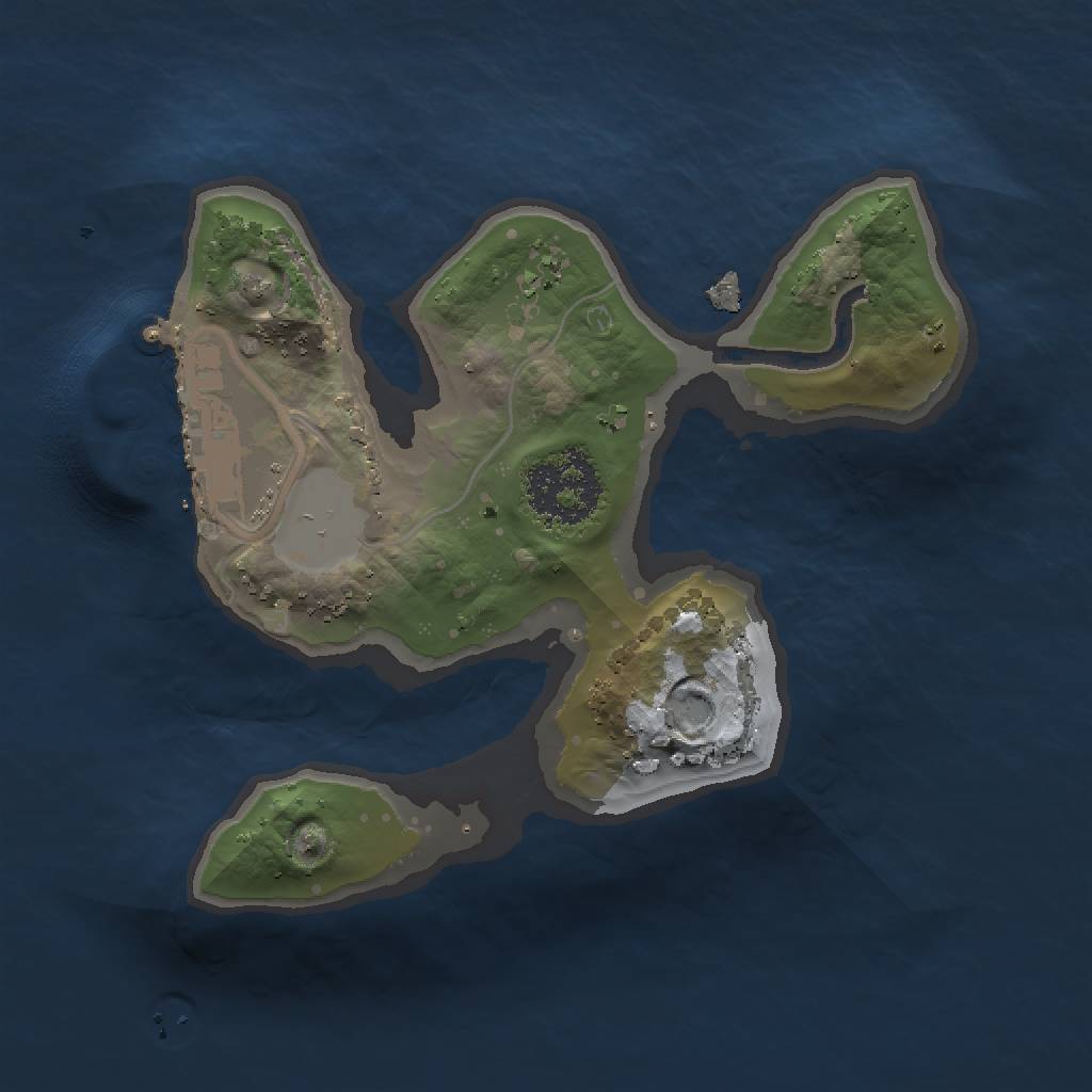 Rust Map: Procedural Map, Size: 1500, Seed: 1427851207, 5 Monuments