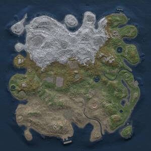 Thumbnail Rust Map: Procedural Map, Size: 3850, Seed: 1173083637, 16 Monuments