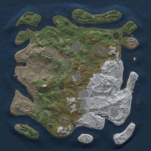 Thumbnail Rust Map: Procedural Map, Size: 3850, Seed: 1049720586, 20 Monuments