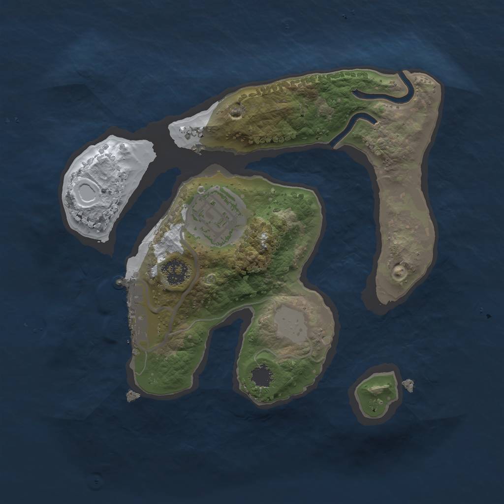 Rust Map: Procedural Map, Size: 2000, Seed: 56456, 7 Monuments