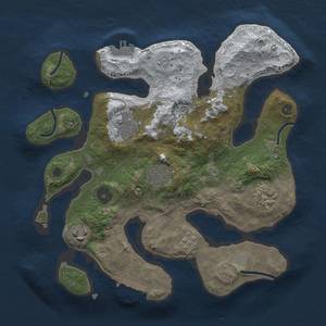 Thumbnail Rust Map: Procedural Map, Size: 3000, Seed: 2381583, 14 Monuments