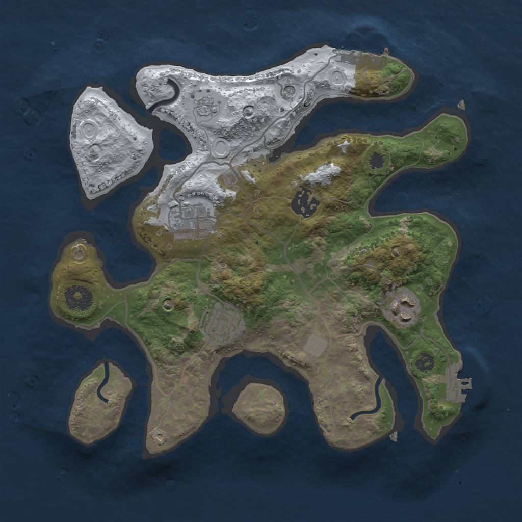 Rust Map: Procedural Map, Size: 2840, Seed: 14000, 13 Monuments