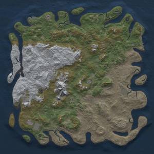 Thumbnail Rust Map: Procedural Map, Size: 5500, Seed: 2, 19 Monuments