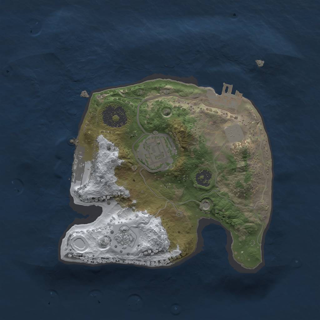 Rust Map: Procedural Map, Size: 2000, Seed: 6666, 9 Monuments