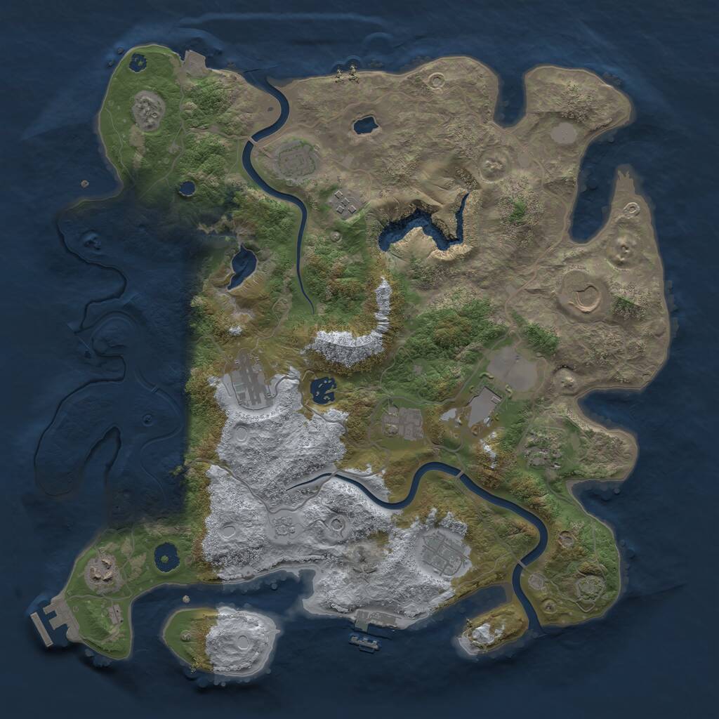 Rust Map: Procedural Map, Size: 4000, Seed: 1537959662, 16 Monuments