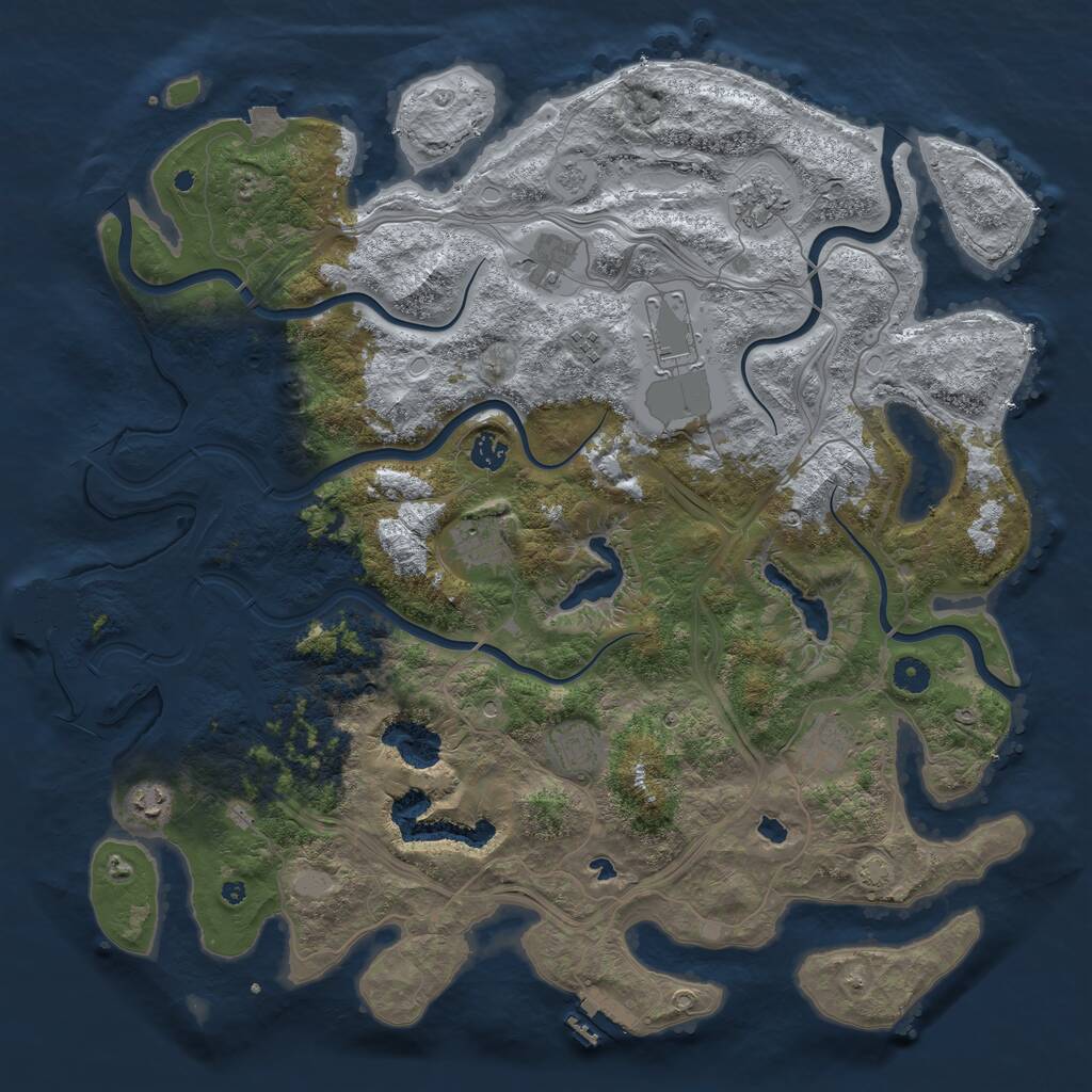 Rust Map: Procedural Map, Size: 4500, Seed: 317835, 15 Monuments
