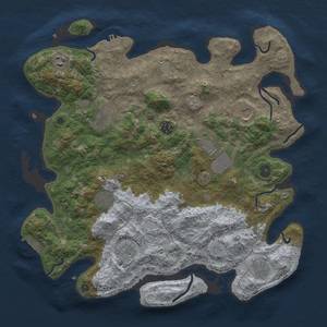 Thumbnail Rust Map: Procedural Map, Size: 4000, Seed: 1489761254, 17 Monuments