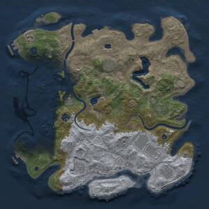 Thumbnail Rust Map: Procedural Map, Size: 4000, Seed: 1489761254, 15 Monuments