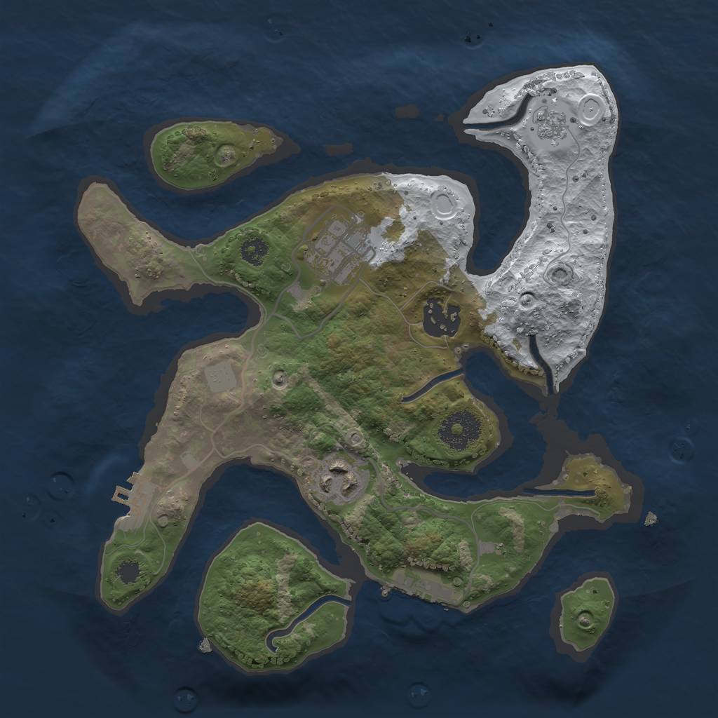 Rust Map: Procedural Map, Size: 2700, Seed: 9765928, 11 Monuments