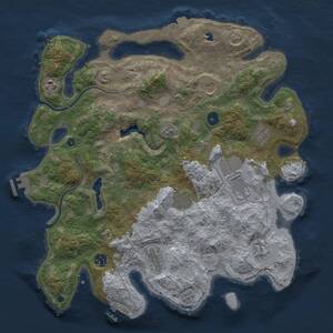 Thumbnail Rust Map: Procedural Map, Size: 4000, Seed: 1174957950, 15 Monuments