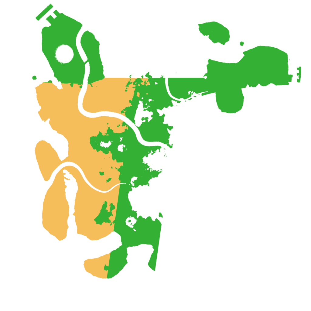Biome Rust Map: Procedural Map, Size: 3000, Seed: 624096666