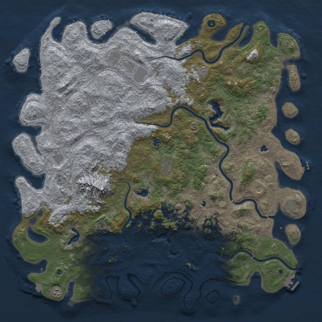 Rust Map: Procedural Map, Size: 6000, Seed: 17, 17 Monuments