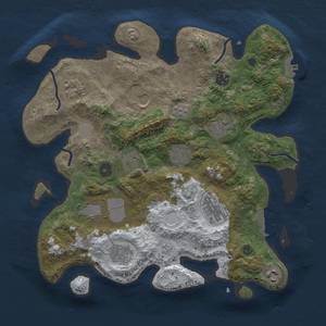 Thumbnail Rust Map: Procedural Map, Size: 3500, Seed: 2059, 20 Monuments