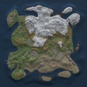 Thumbnail Rust Map: Procedural Map, Size: 3500, Seed: 263829475, 18 Monuments