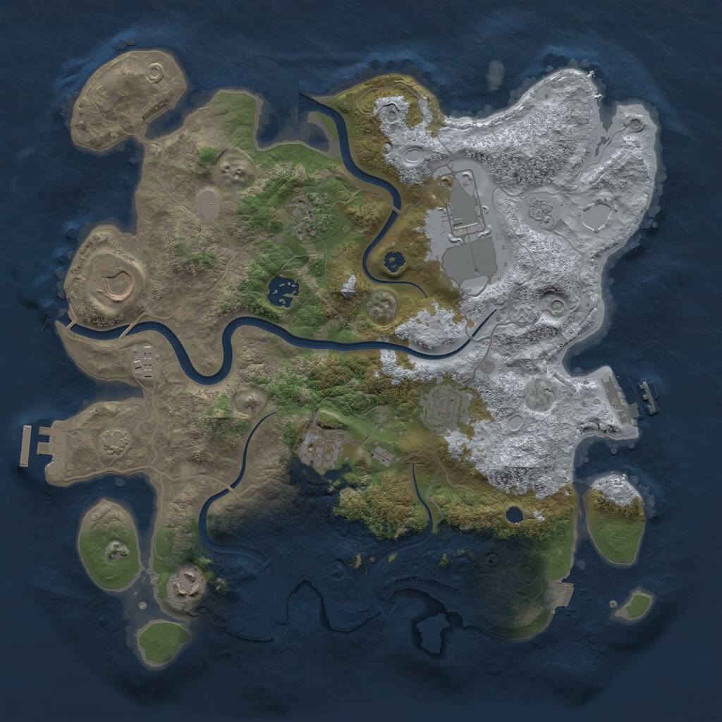 Rust Map: Procedural Map, Size: 3510, Seed: 4692784, 14 Monuments