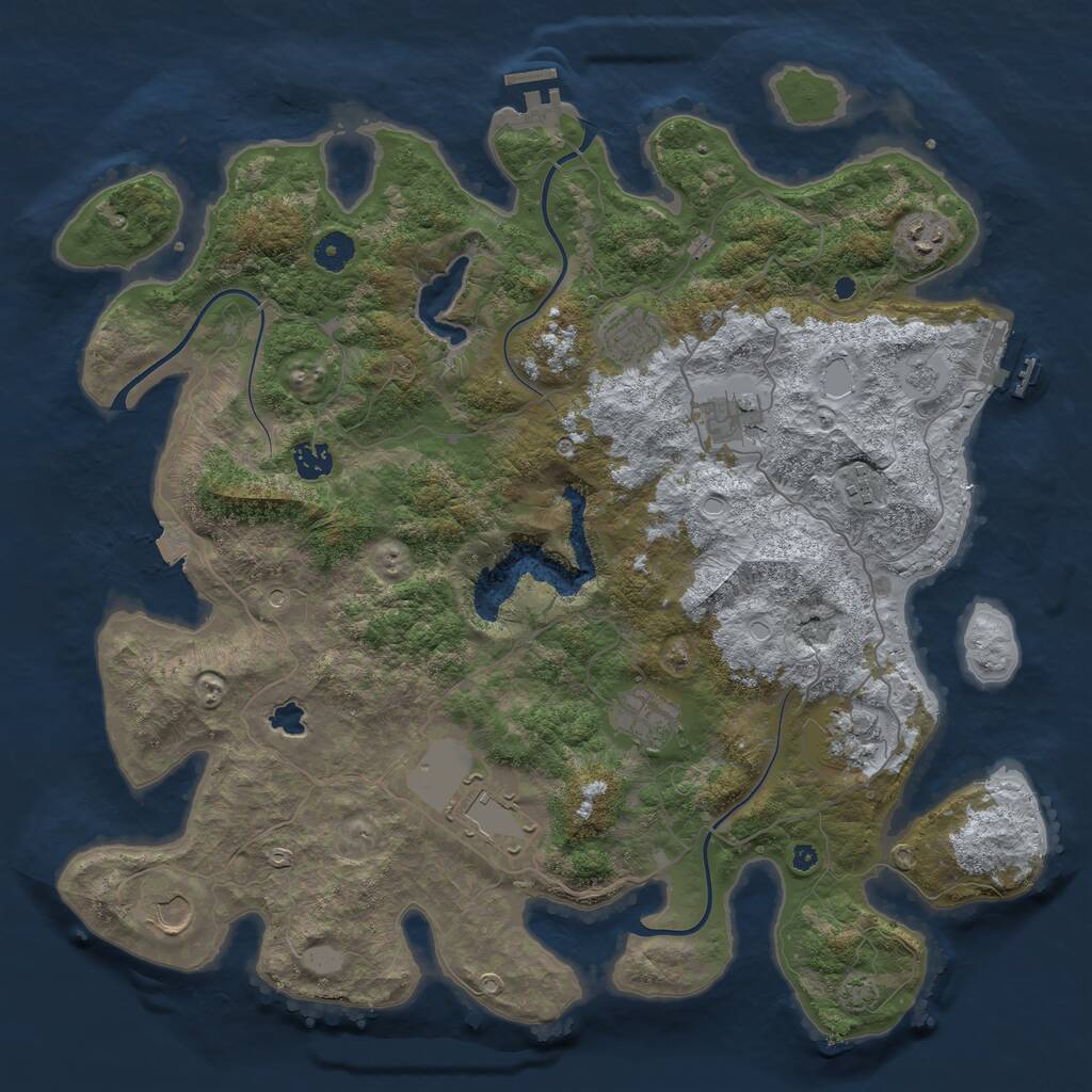 Rust Map: Procedural Map, Size: 4200, Seed: 9332071, 15 Monuments